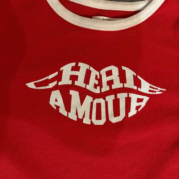 By Anthropologie Cherie Amour Graphic Baby Tee (Gently Worn, Small) - Picture 3 of 8